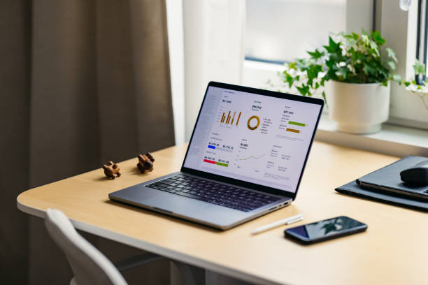 Laptop on a desk